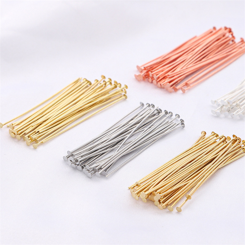 Embroidery Bracelet - 50pcs/pack 925 Sterling Silver Flat Head