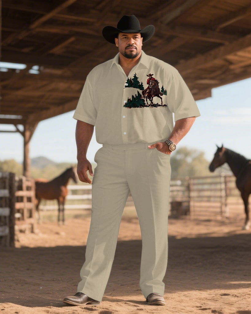 Embroidery Set - S-9XL Men's Western Cowboy Embroidery Print