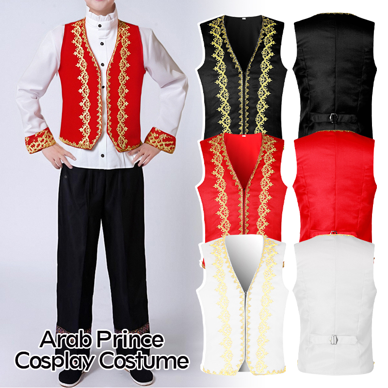 Embroidery Arabic - Men Arab Prince Cosplay Costume Steampunk