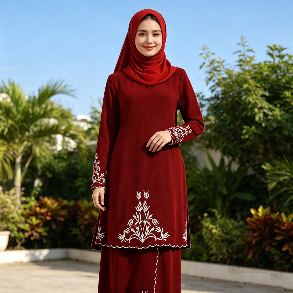 Embroidery Arabic - Eid Embroidery Abayas Muslim Women 2