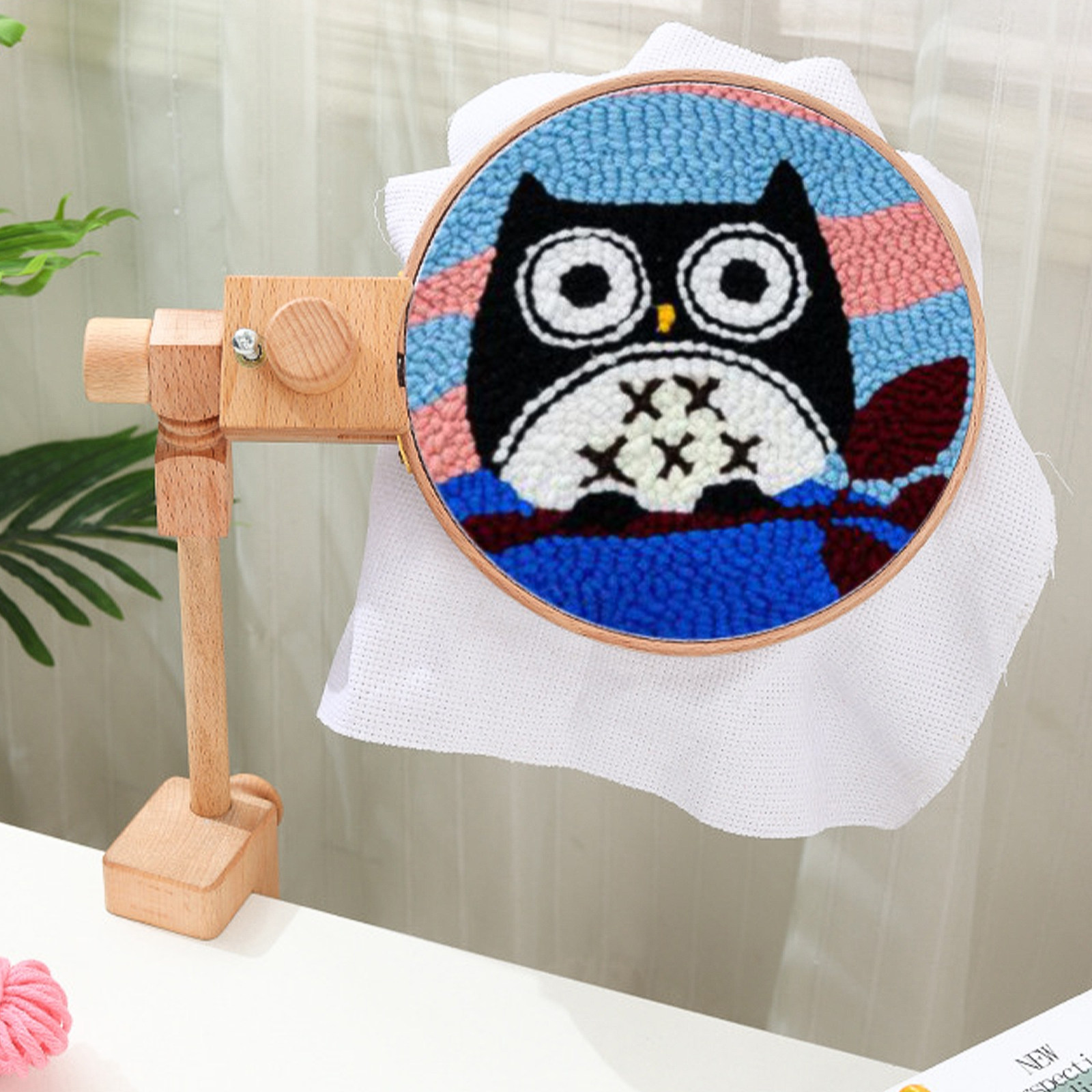 Embroidery Frame - Handcrafted Wooden Embroidery Rack Rotating Cross