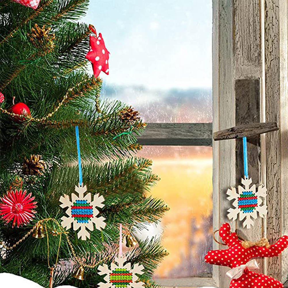 Embroidery Xmas Tree - Cross Stitch Hanging Pendant Gingerbread Man