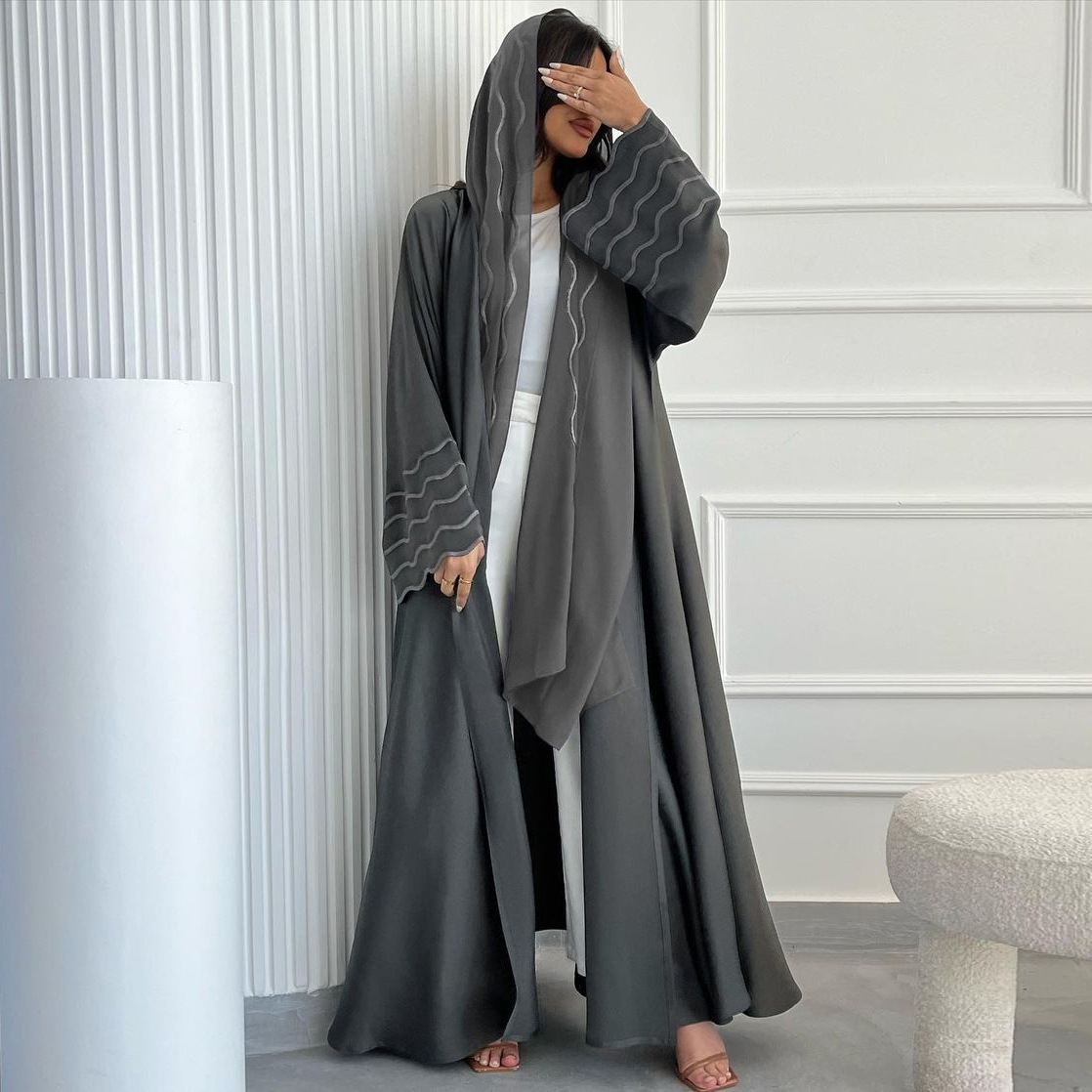 Embroidery Arabic - Women Dresses Eid Muslim for Open