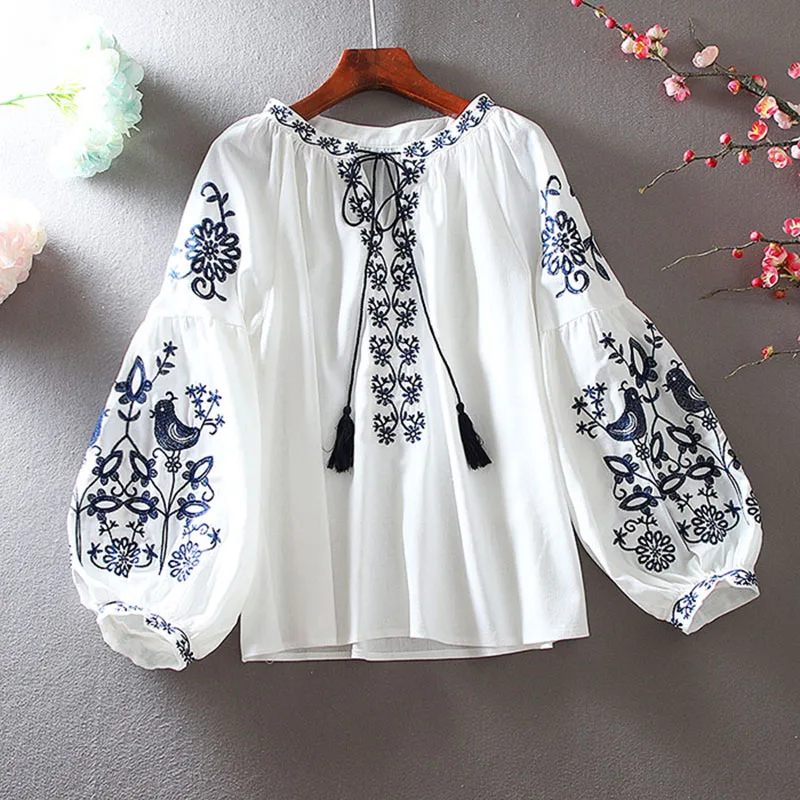 Embroidery On Shirt - 2026 Women's Retro Blouse National Style