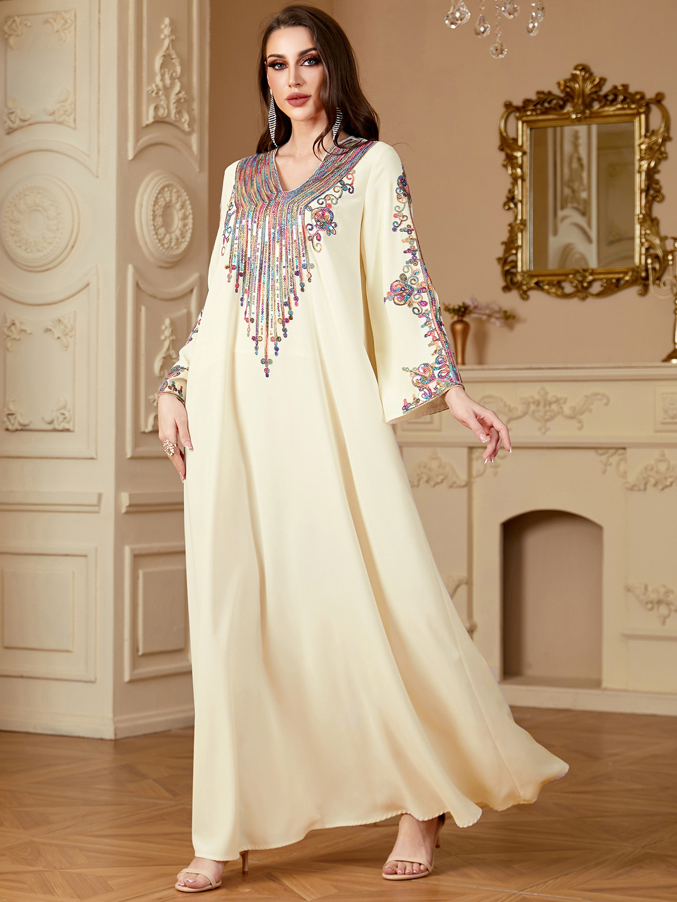 Embroidery Arabic - Eid Women Dress Embridery Muslim Abaya