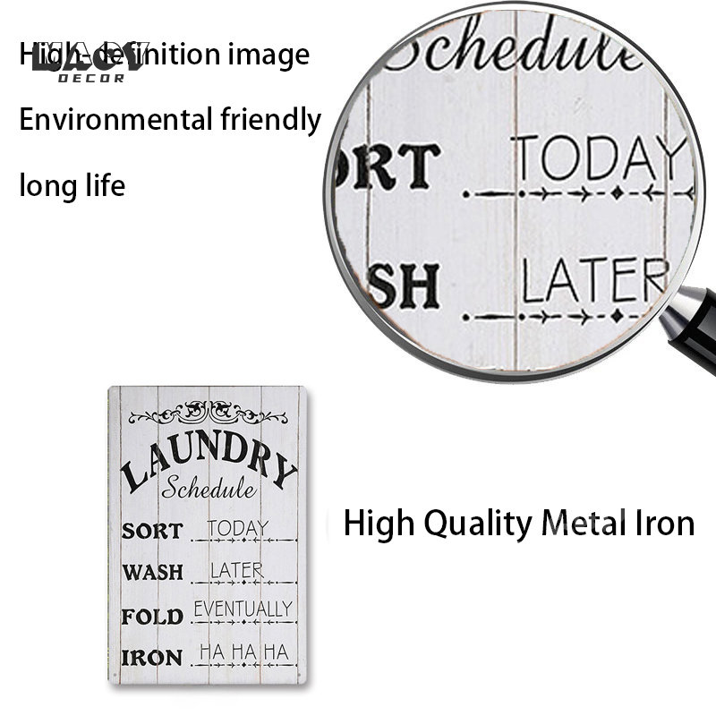 Slogan Metal Tin Sign Laundry  - огляд і ціна Embroidery Wall Art