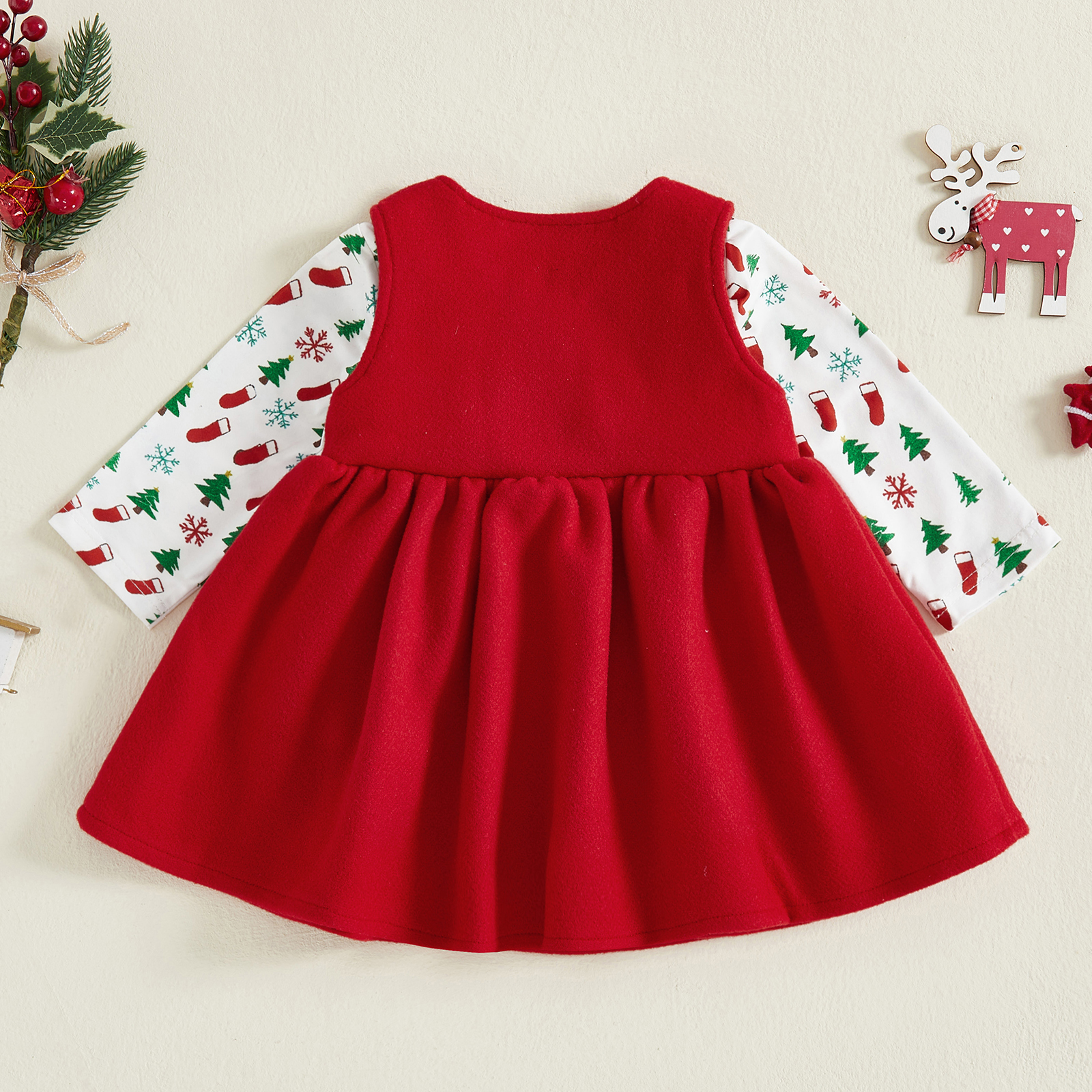 Baby Girls Christmas Outfit Lo - огляд і ціна Embroidery Xmas Tree