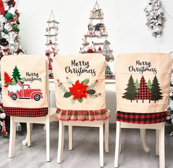4/6/8pcs Christmas Chair Cover - огляд і ціна Embroidery Xmas Tree