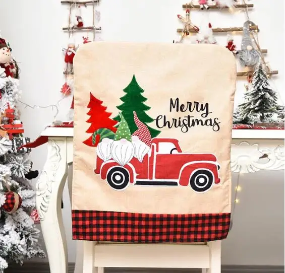4/6/8pcs Christmas Chair Cover - огляд і ціна Embroidery Xmas Tree