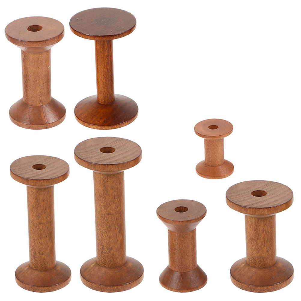 7Pcs Wooden Thread Spools Empt - огляд і ціна Embroidery Thread
