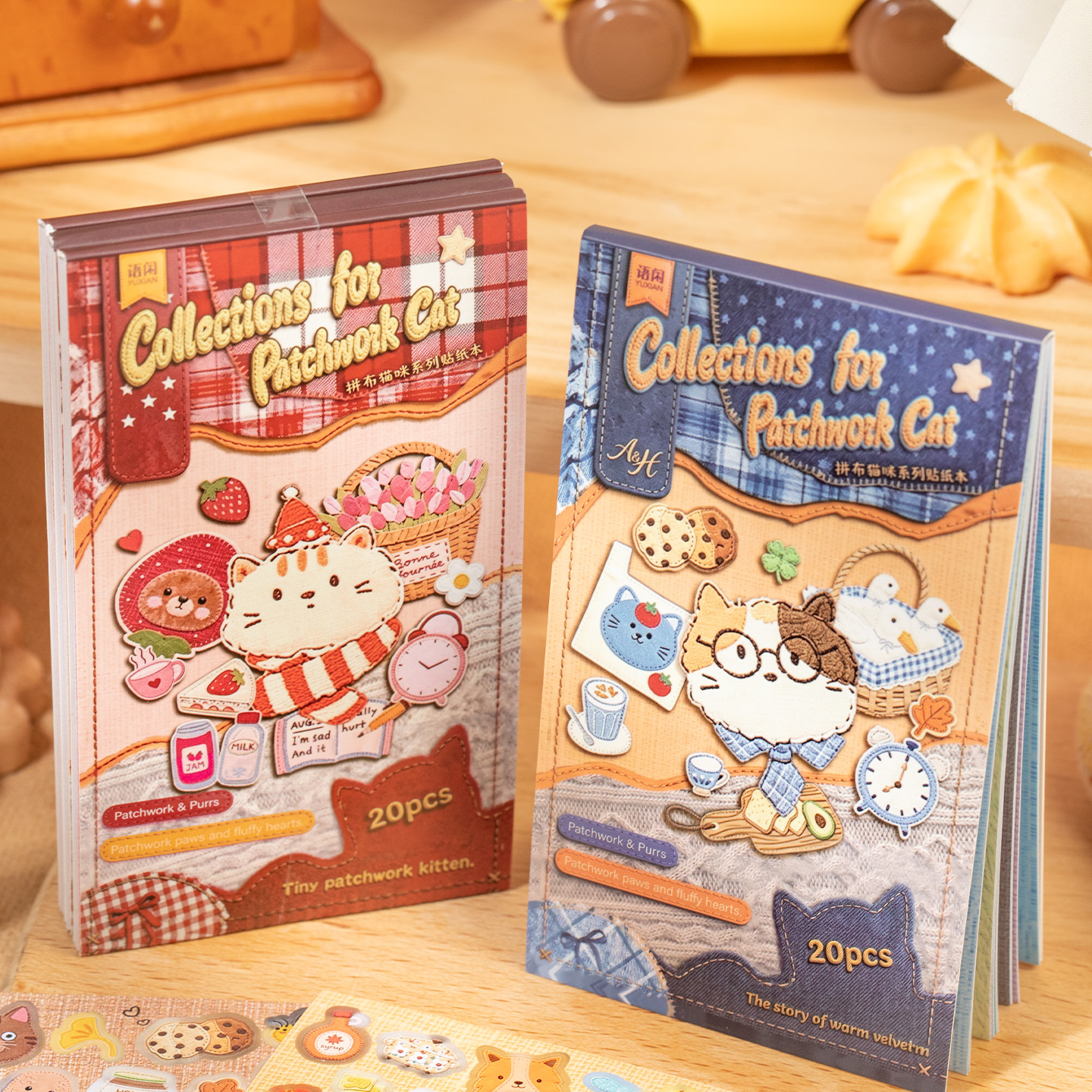 20Pcs Patchwork Cat Coated Pap - огляд і ціна Embroidery Journal Book
