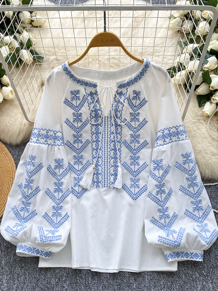Women Blouse Embroidery Autumn - огляд і ціна Embroidery On Shirt