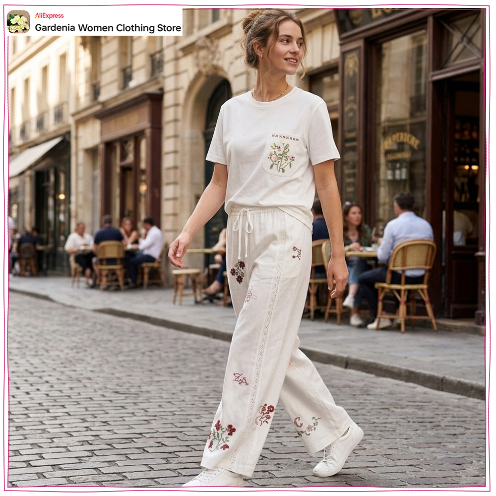 Stylish Embroidered Pant Sets  - огляд і ціна Embroidery On Shirt