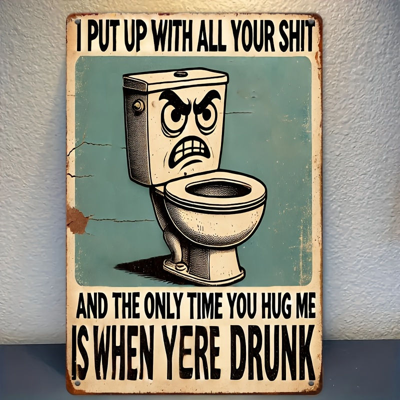Humorous Bathroom Decor Sign,  - огляд і ціна Embroidery Wall Art