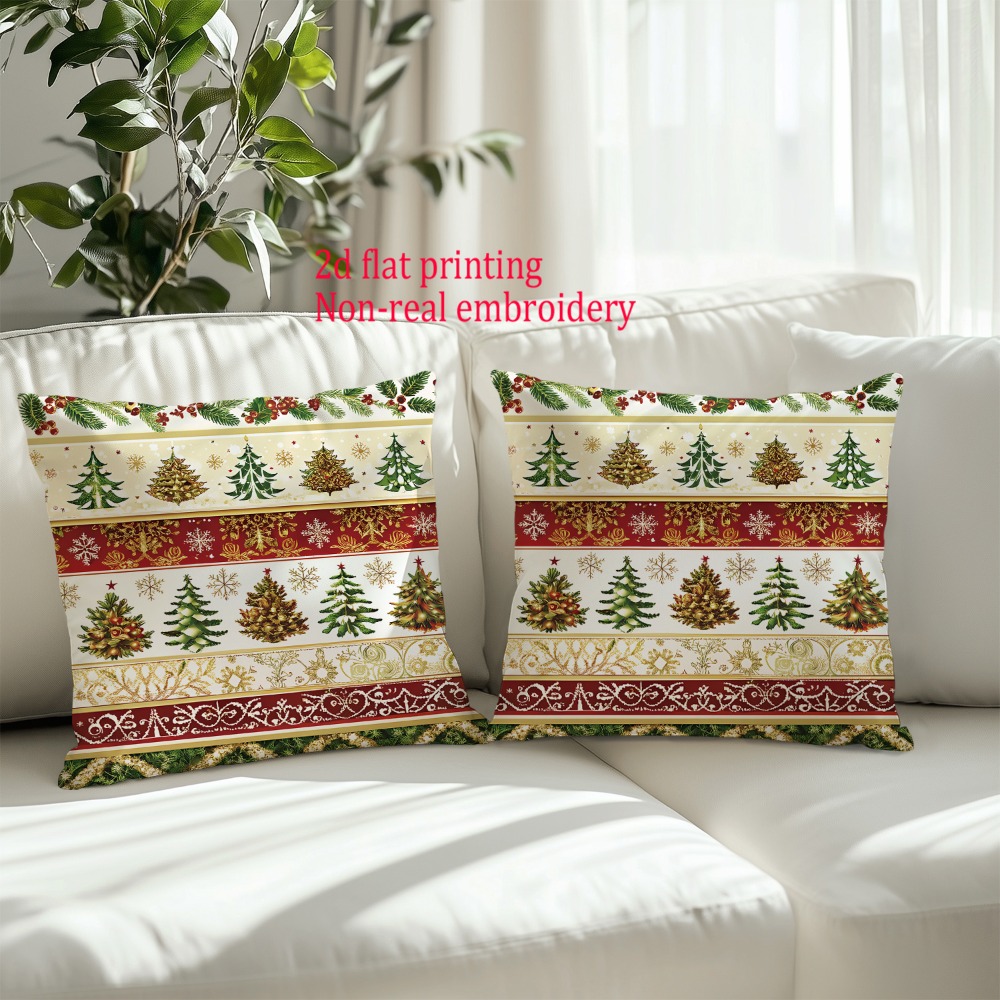2pcs, 2D Flat Merry Christmas  - огляд і ціна Embroidery Xmas Tree
