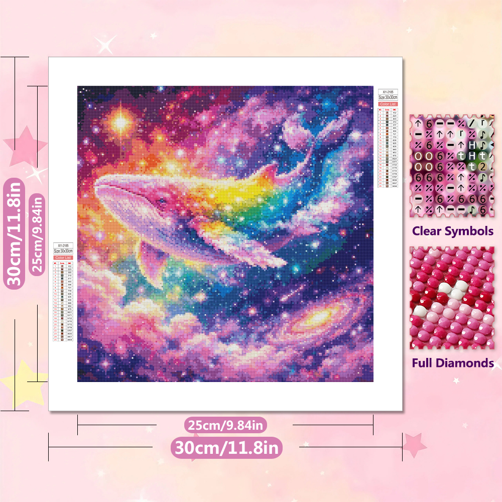 Colorful Space Whale Picture D - огляд і ціна Embroidery Whale