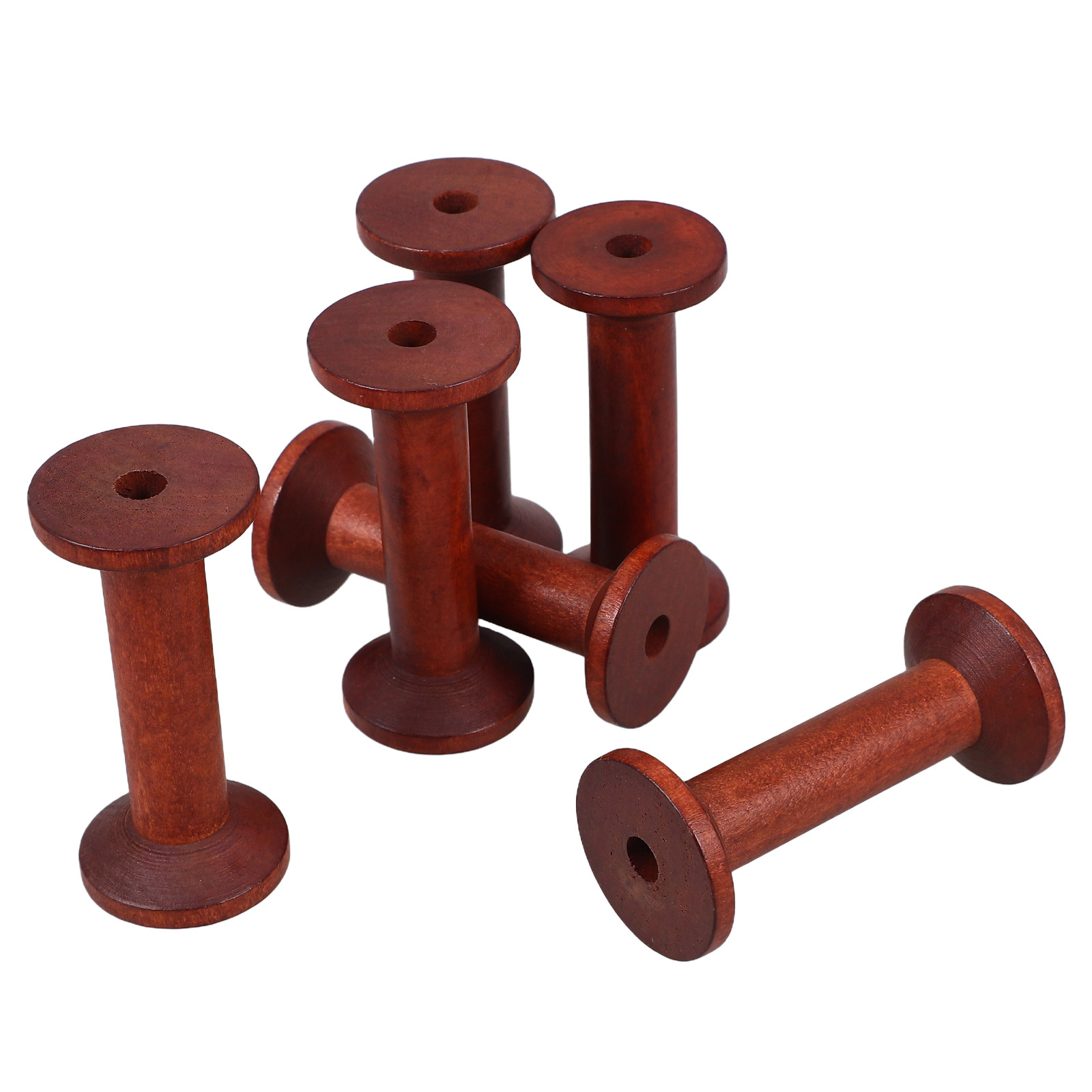 6Pcs Smooth Wood Thread Spools - огляд і ціна Embroidery Thread