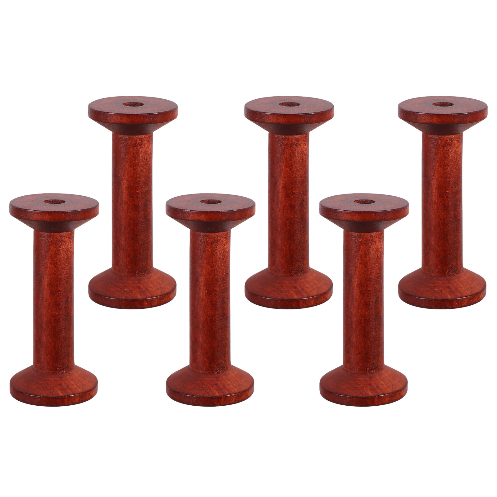 6Pcs Smooth Wood Thread Spools - огляд і ціна Embroidery Thread