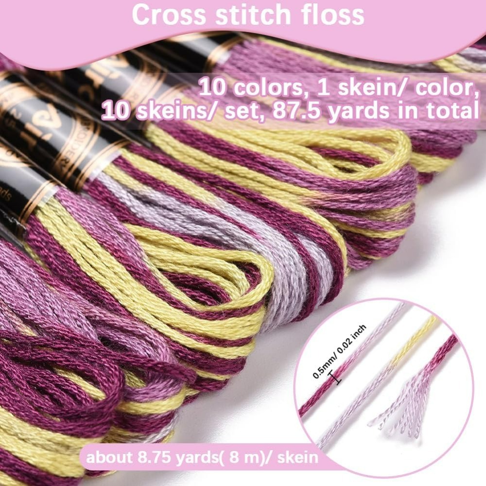 6 Strands Purple Variegated Em - огляд і ціна Embroidery Thread