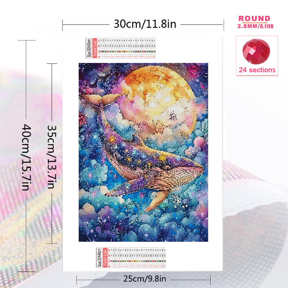 Evershine Full Drill Diamond E - огляд і ціна Embroidery Whale