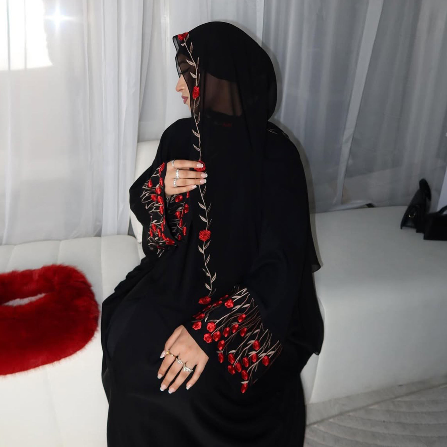 Open Abaya Dubai Embroidery Mu - огляд і ціна Embroidery Kebaya