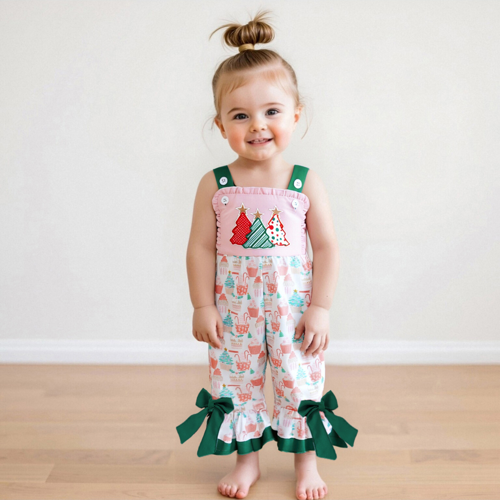 1-5Y Toddler Girl Xmas Outfits - огляд і ціна Embroidery Xmas Tree