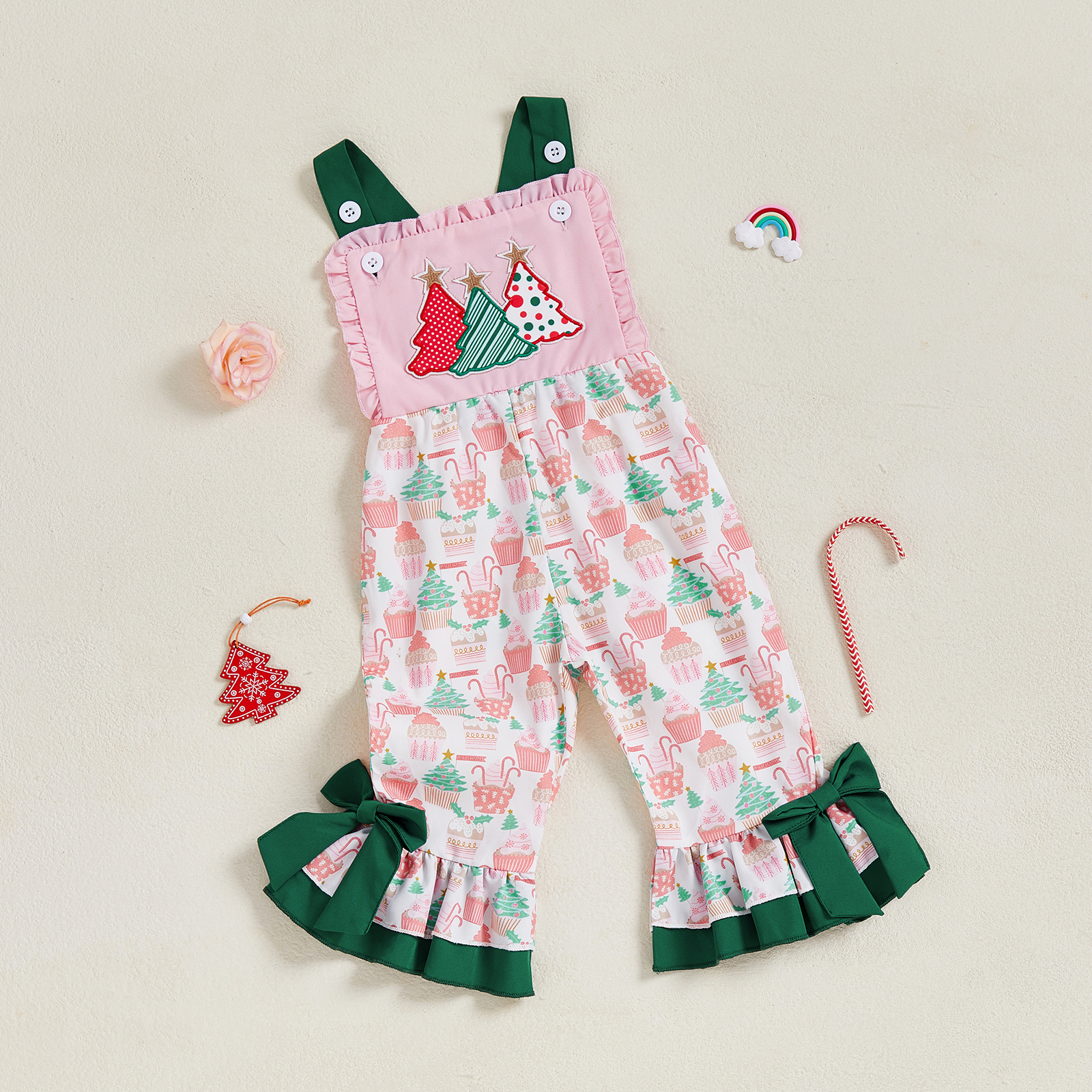1-5Y Toddler Girl Xmas Outfits - огляд і ціна Embroidery Xmas Tree
