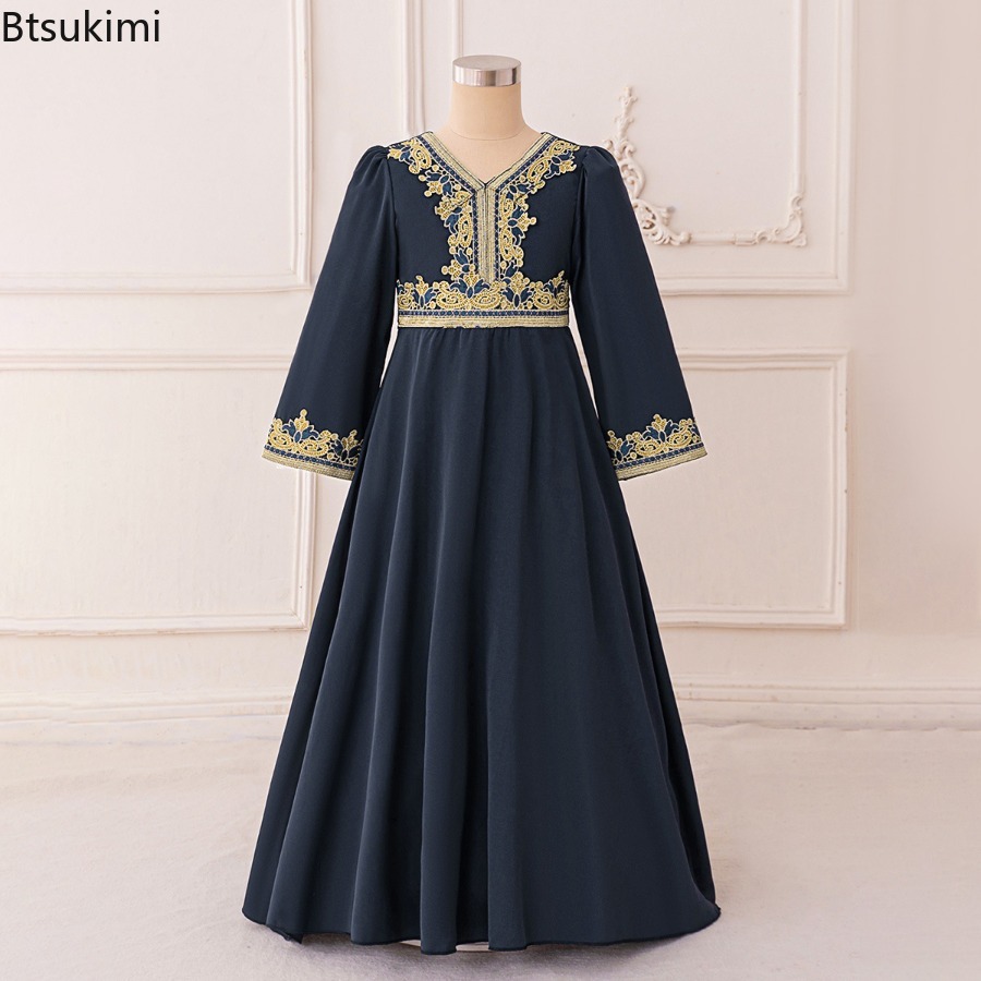 Eid Muslim Kids Dresses Saudi  - огляд і ціна Embroidery Arabic