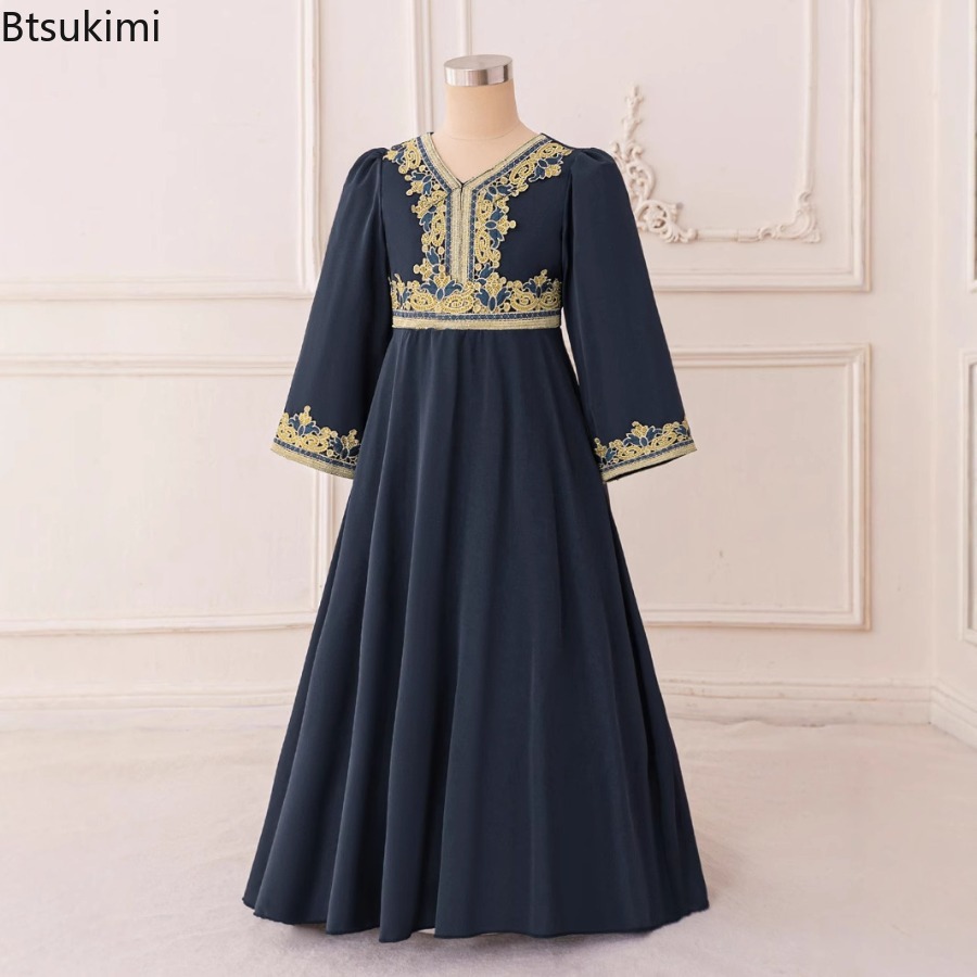 Eid Muslim Kids Dresses Saudi  - огляд і ціна Embroidery Arabic