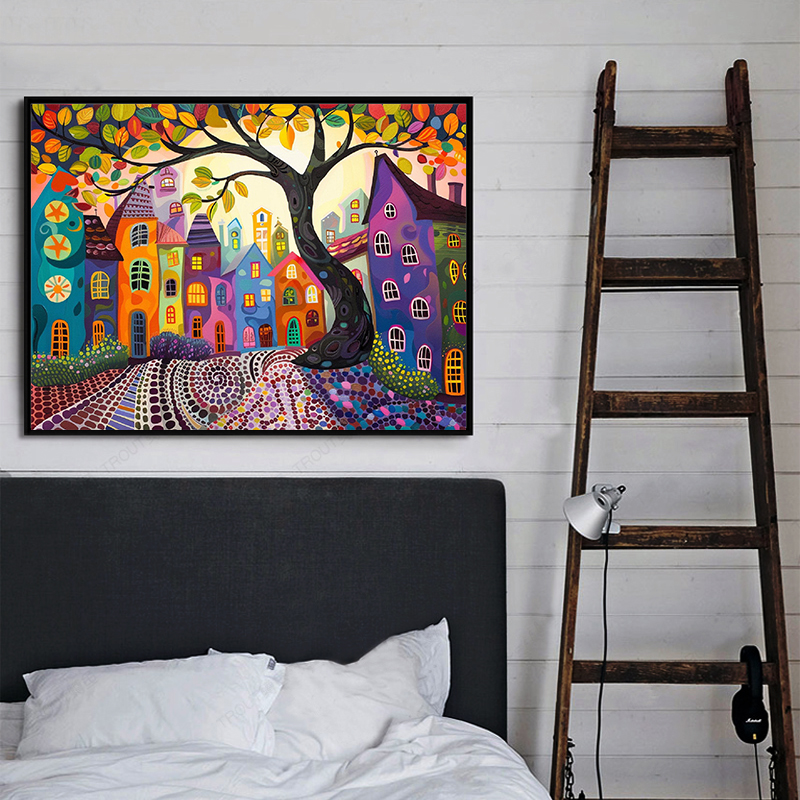 Frameless,Night View 5D Diamon - огляд і ціна Embroidery Wall Art