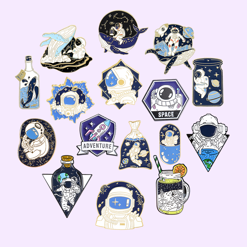 Space Whale Series Enamel Pin  - огляд і ціна Embroidery Whale