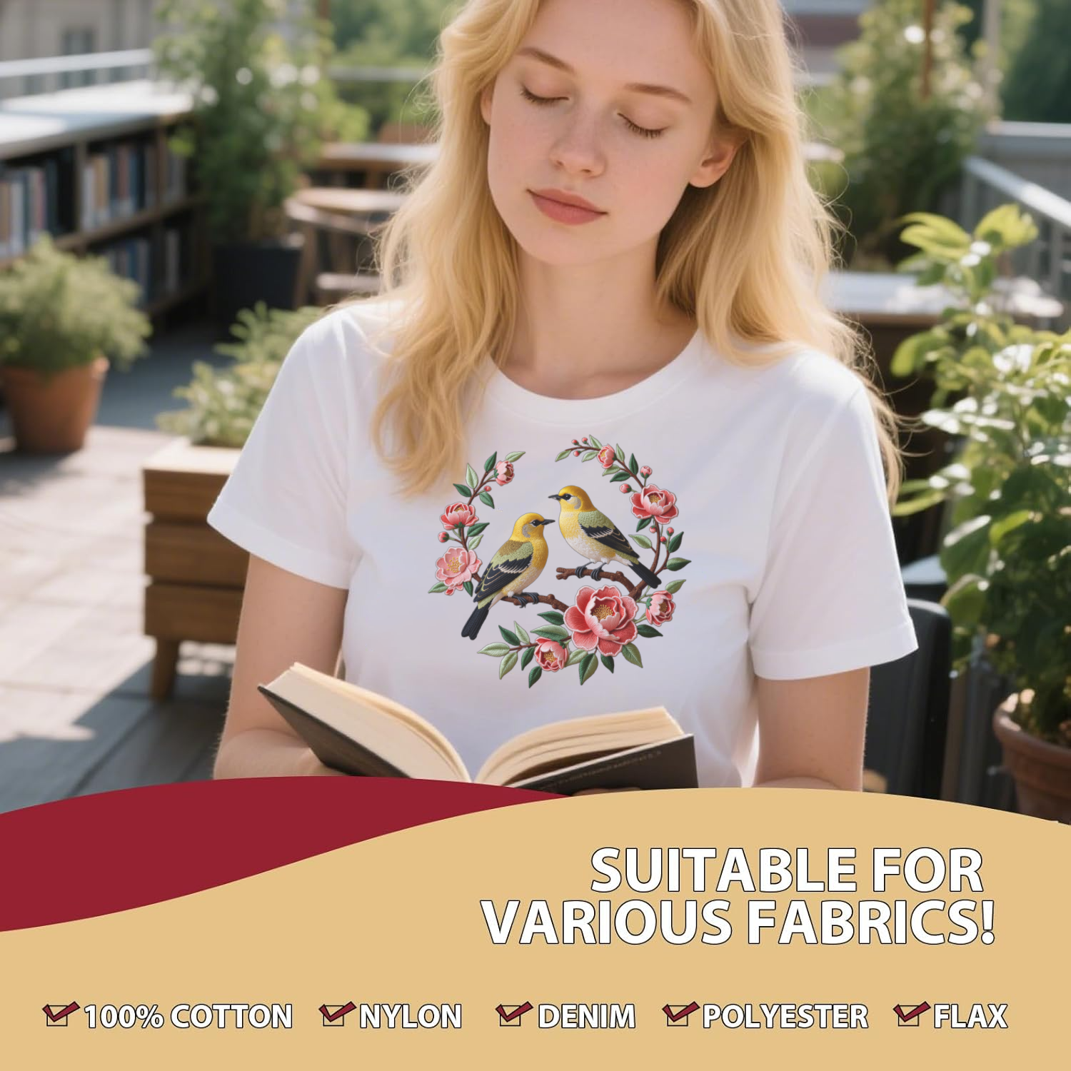 1 Piece of Bird Pattern Clothi - огляд і ціна Embroidery On Shirt