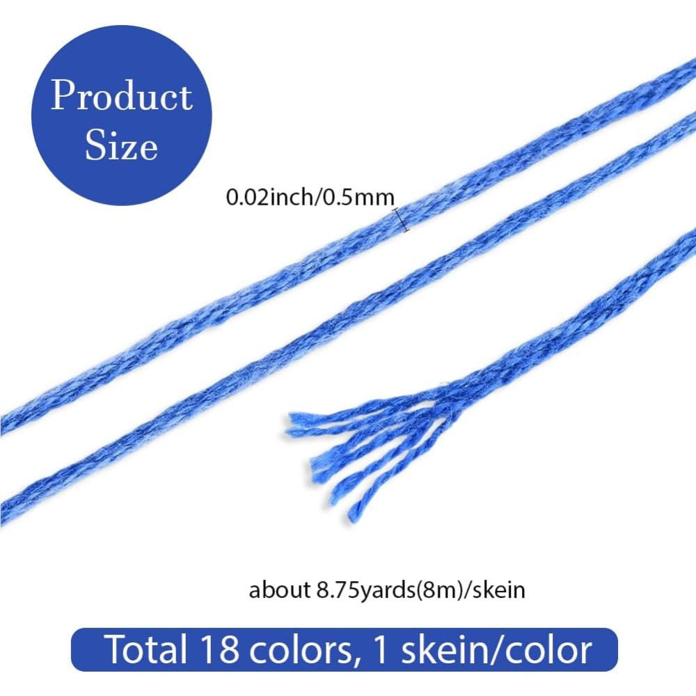 18 Skeins 6 Strands Colorful V - огляд і ціна Embroidery Bracelet