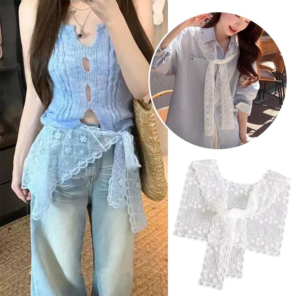 French Lace Shawl Scarf for Wo - огляд і ціна Embroidery On Shirt