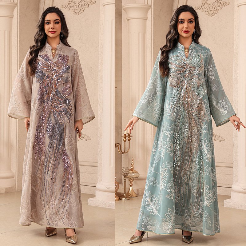 Muslim Dress Abaya Women Eid P - огляд і ціна Embroidery Arabic