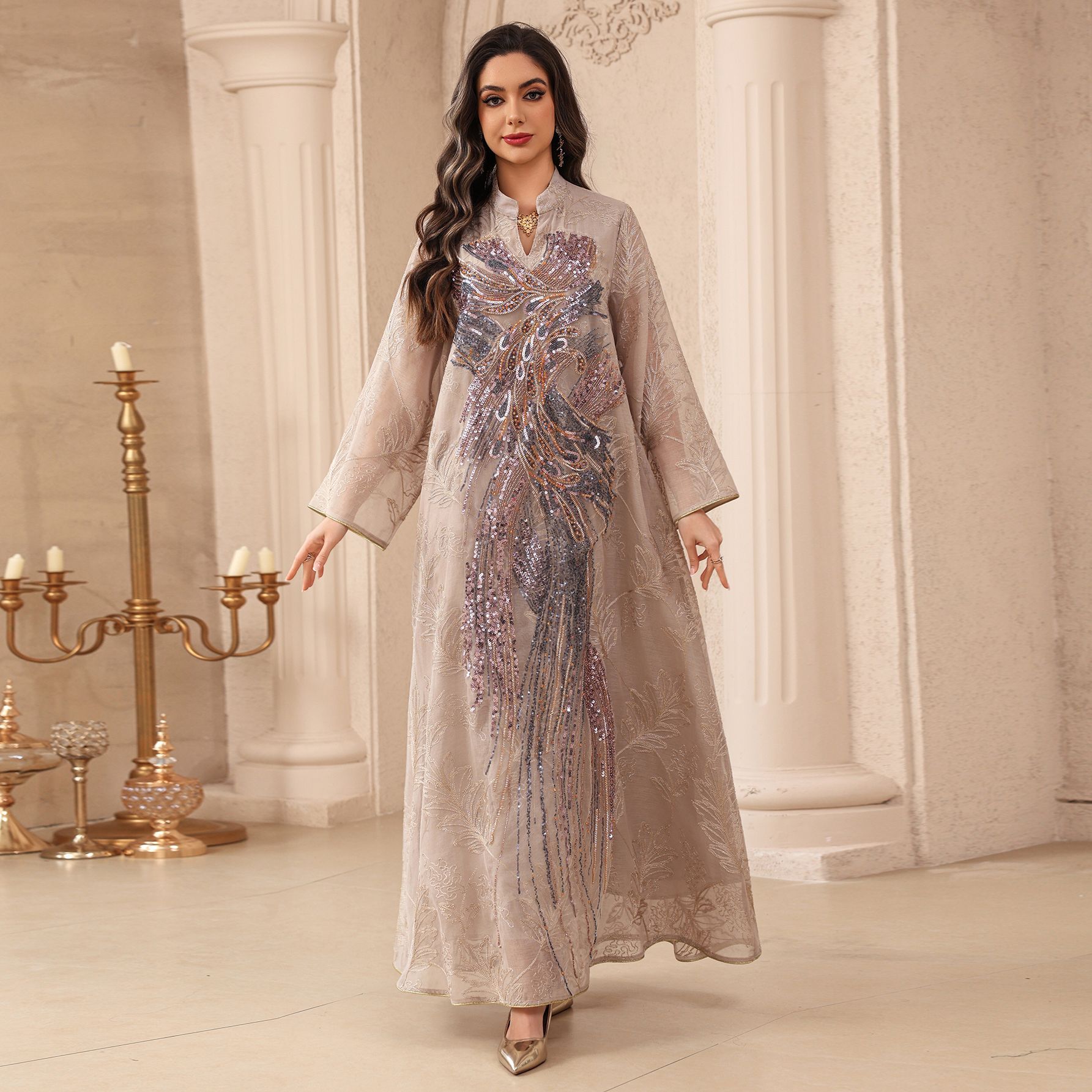 Muslim Dress Abaya Women Eid P - огляд і ціна Embroidery Arabic