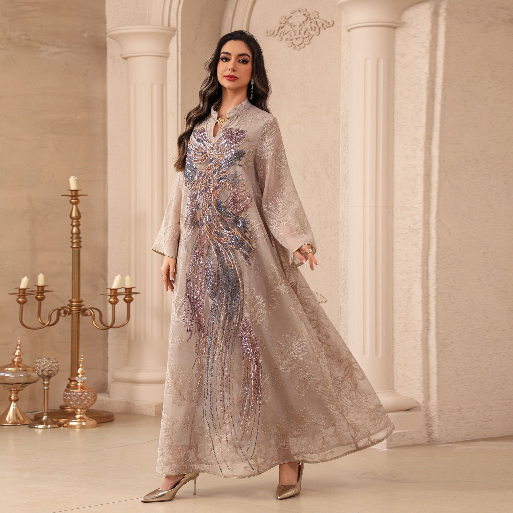 Muslim Dress Abaya Women Eid P - огляд і ціна Embroidery Arabic