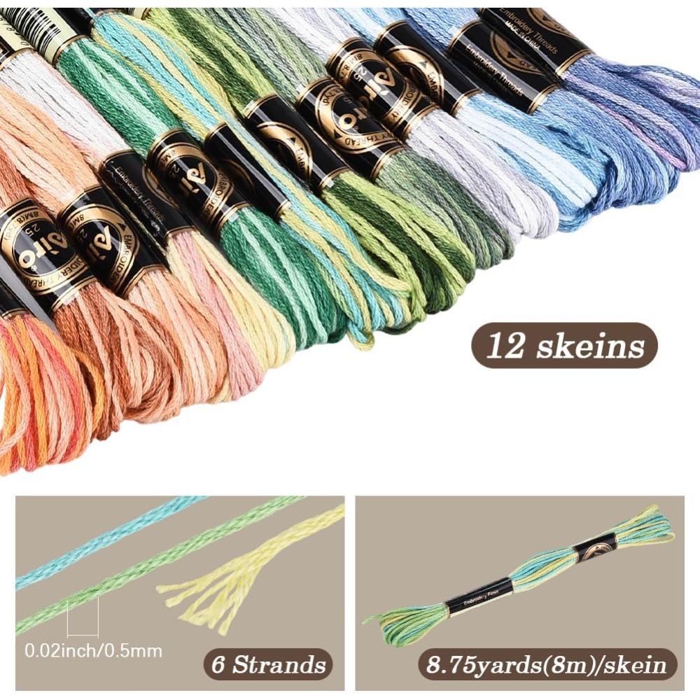 12 Skeins 105 Yards Cross Stit - огляд і ціна Embroidery Bracelet