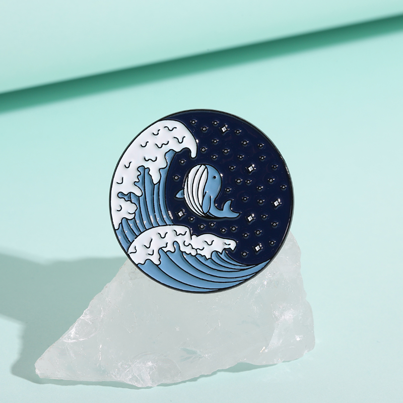 Ocean Whale Enamel Pins Sea Wa - огляд і ціна Embroidery Whale