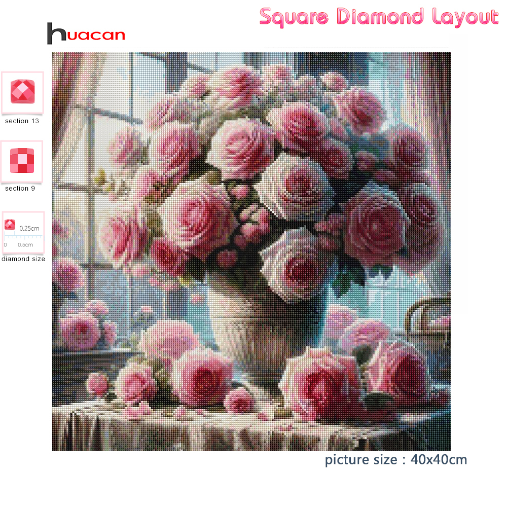 1PC frameless  5D Diy Diamond  - огляд і ціна Embroidery Wall Art