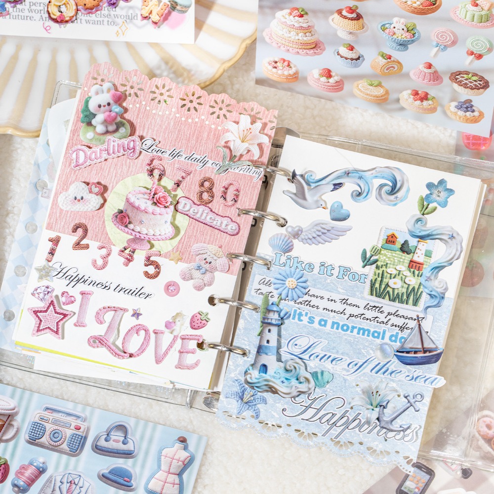 Fabric Texture Embroidery Cart - огляд і ціна Embroidery Journal Book