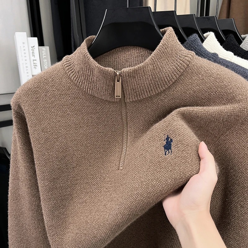 High end zipper stand up colla - огляд і ціна Embroidery Logo