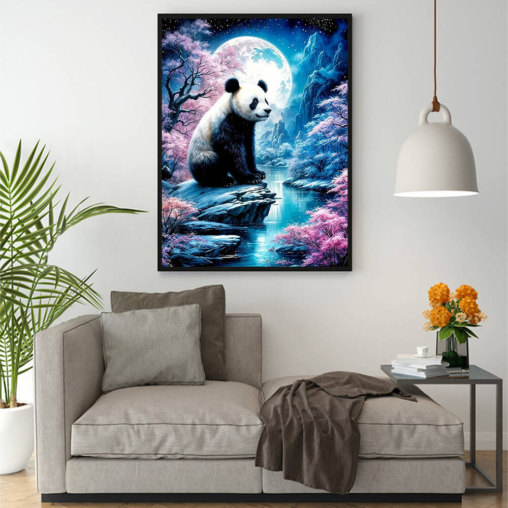1PC frameless   Panda Diamond  - огляд і ціна Embroidery Wall Art