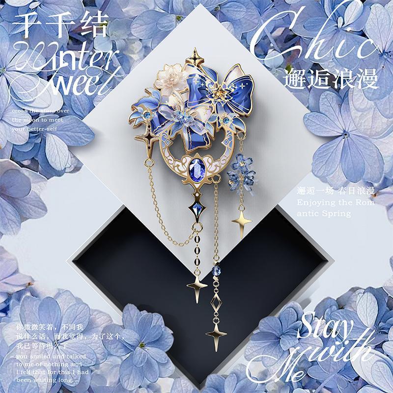 Blue Bow & Crystal Enamel Pin, - огляд і ціна Embroidery Bracelet