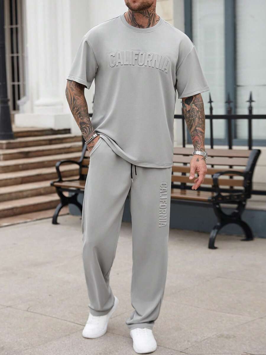 Mens Casual Solid Color Letter - огляд і ціна Embroidery Set