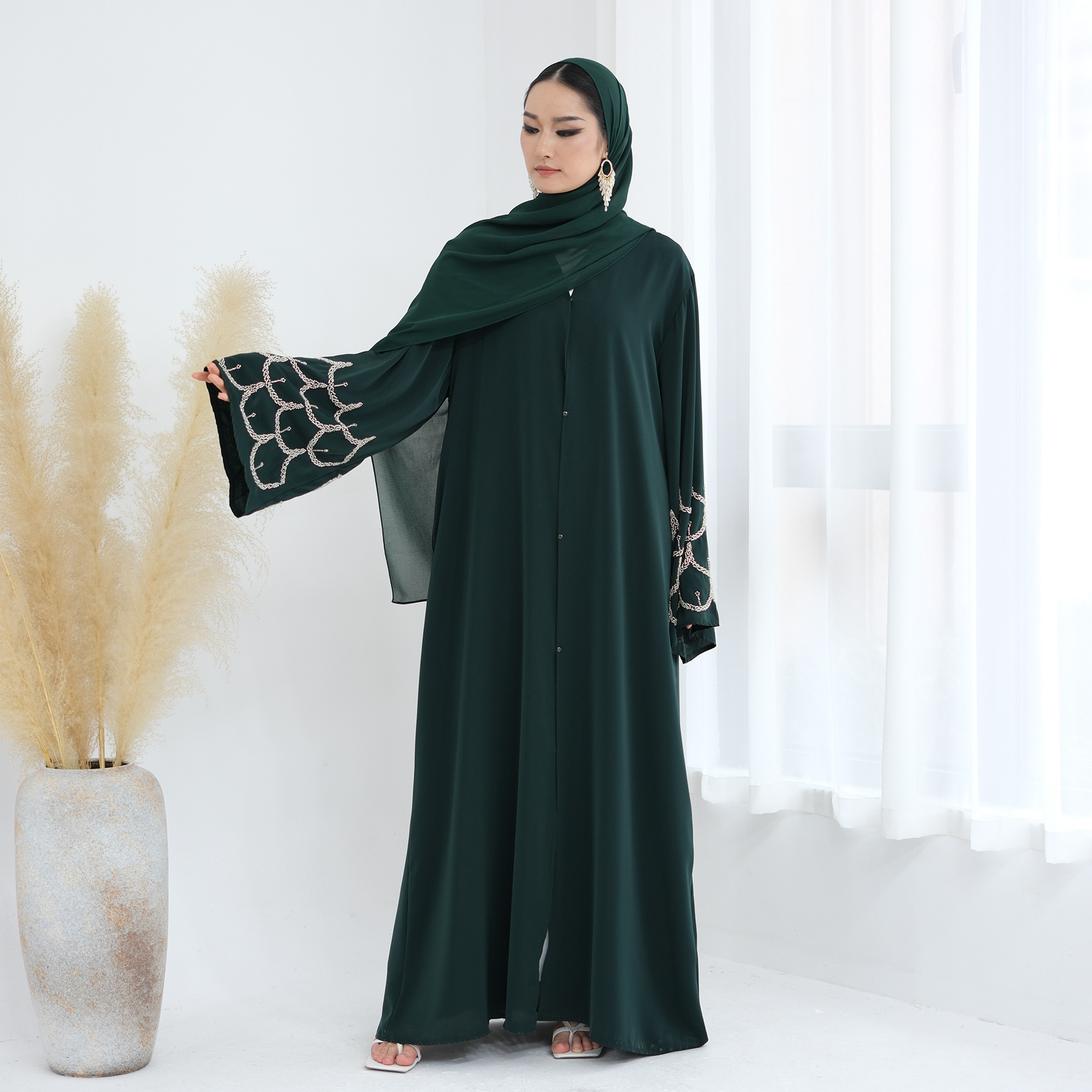 embroidery Women Dress Abaya c - огляд і ціна Embroidery Arabic