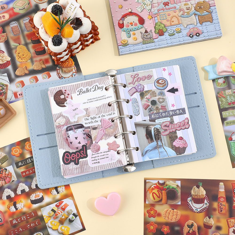 30 Sheets Kawaii Food Animal S - огляд і ціна Embroidery Journal Book
