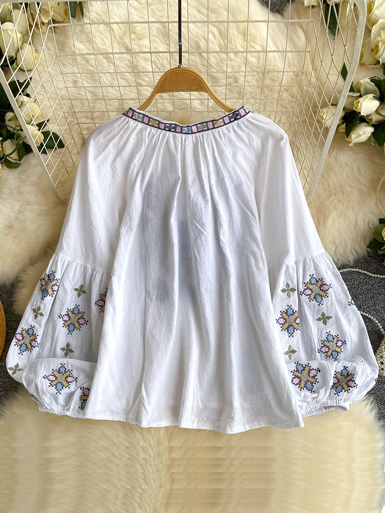 Women Bohemian Blouse Embroide - огляд і ціна Embroidery On Shirt