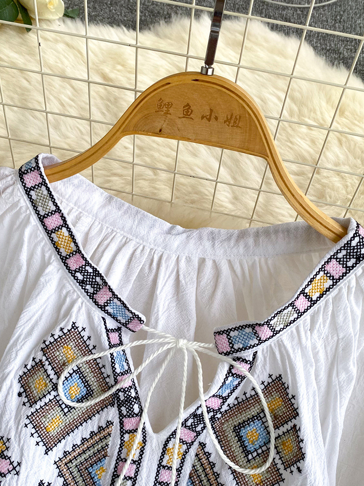 Women Bohemian Blouse Embroide - огляд і ціна Embroidery On Shirt