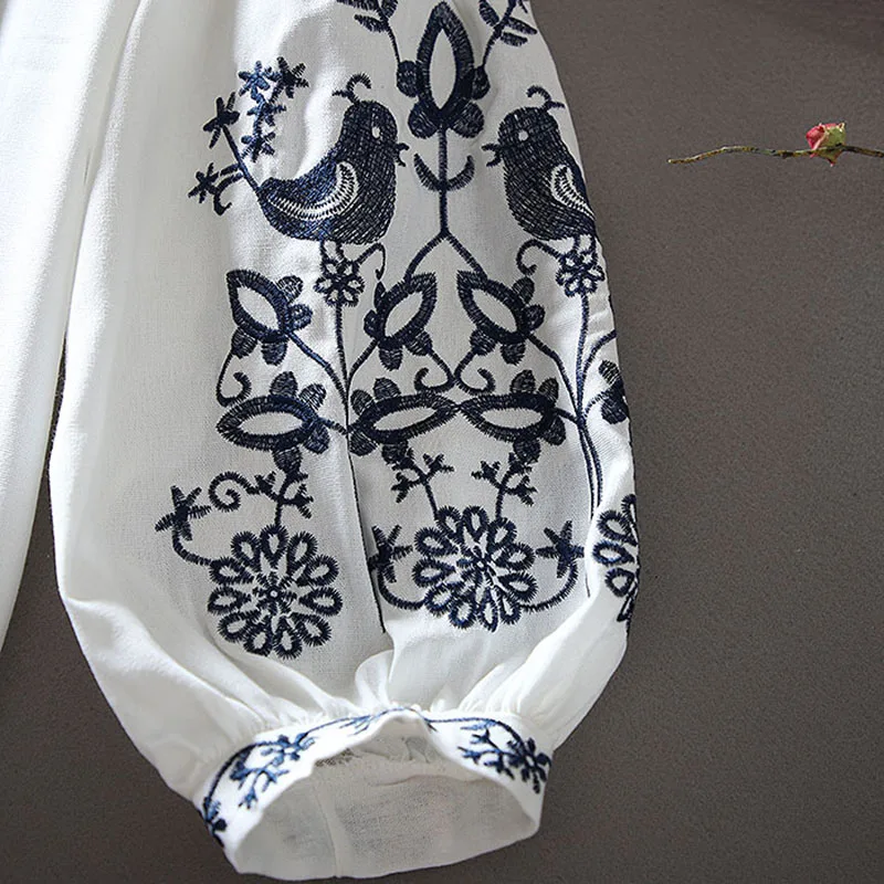 2026 Women's Retro Blouse Nati - огляд і ціна Embroidery On Shirt